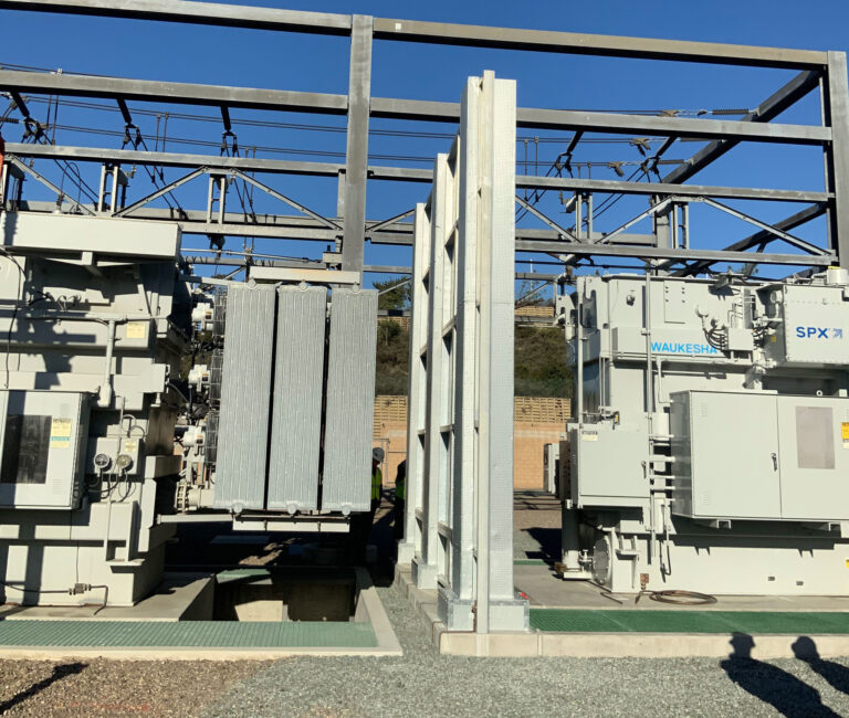 transformer fire barrier in between two transformers