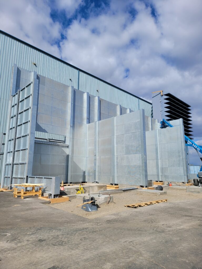 transformer blast wall construction